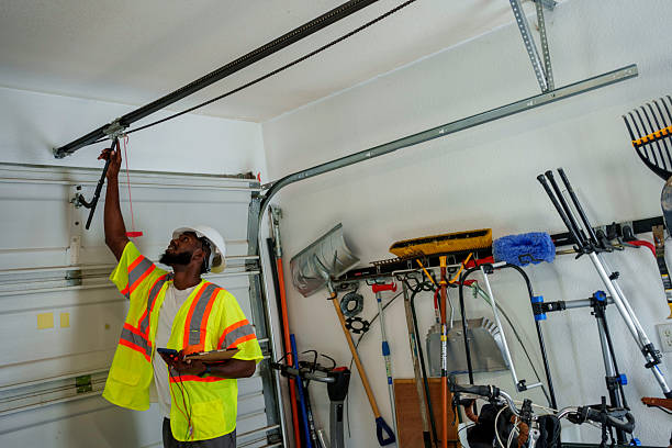 Professional Garage Door Panel Replacement technician working in Asheville, NC